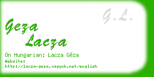 geza lacza business card