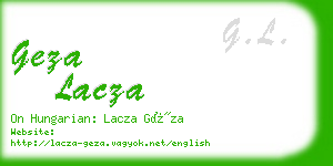 geza lacza business card